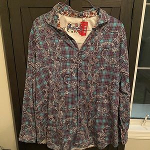 Robert Graham Paisley & Plaid Long Sleeve Button Down -  3XL Big